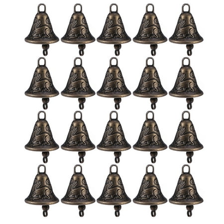 

NUOLUX 20Pcs Alloy Bells Metal Bell Statues Wind Chime Bell Accessories (Random Style)