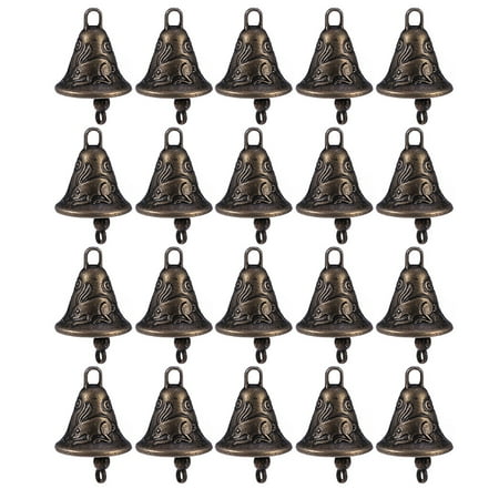 

NUOLUX 20Pcs Alloy Bells Metal Bell Statues Wind Chime Bell Accessories (Random Style)