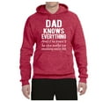 thumbnail image 2 of Wild Bobby,Dad Knows Everything Know It All Funny Men, Father's Day, Tees, Father's Day, Unisex Graphic Hoodie Sweatshirt, Vintage Heather Red, Medium, 2 of 3