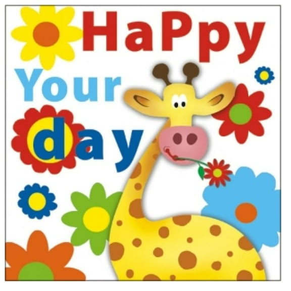 Keep Unique Animal Paper Luncheon Decoupage Napkins, Decorated Giraffe Napkin, Assorted Color, 20/Pack