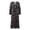 A1-Black1177, variant on XIAOCHA Women's Summer Casual Maxi Dress Wrap V Neck Tiny Ditsy Floral Print Ruffle Swing Gown