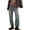 H, variant on Yubnlvae Y2K Mid Waist Baggy Jeans - Women's Cropped Wide Leg Denim Pants (Retro Streetwear, Distressed) A L