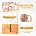 thumbnail image 3 of Uxcell Copper Washer Sealing Ring, Metric Flat Sealing Gasket Crush Washer for Screws Bolt Sump Plugs Oil Drain 25 12 x 8 x 1 mm, 3 of 5