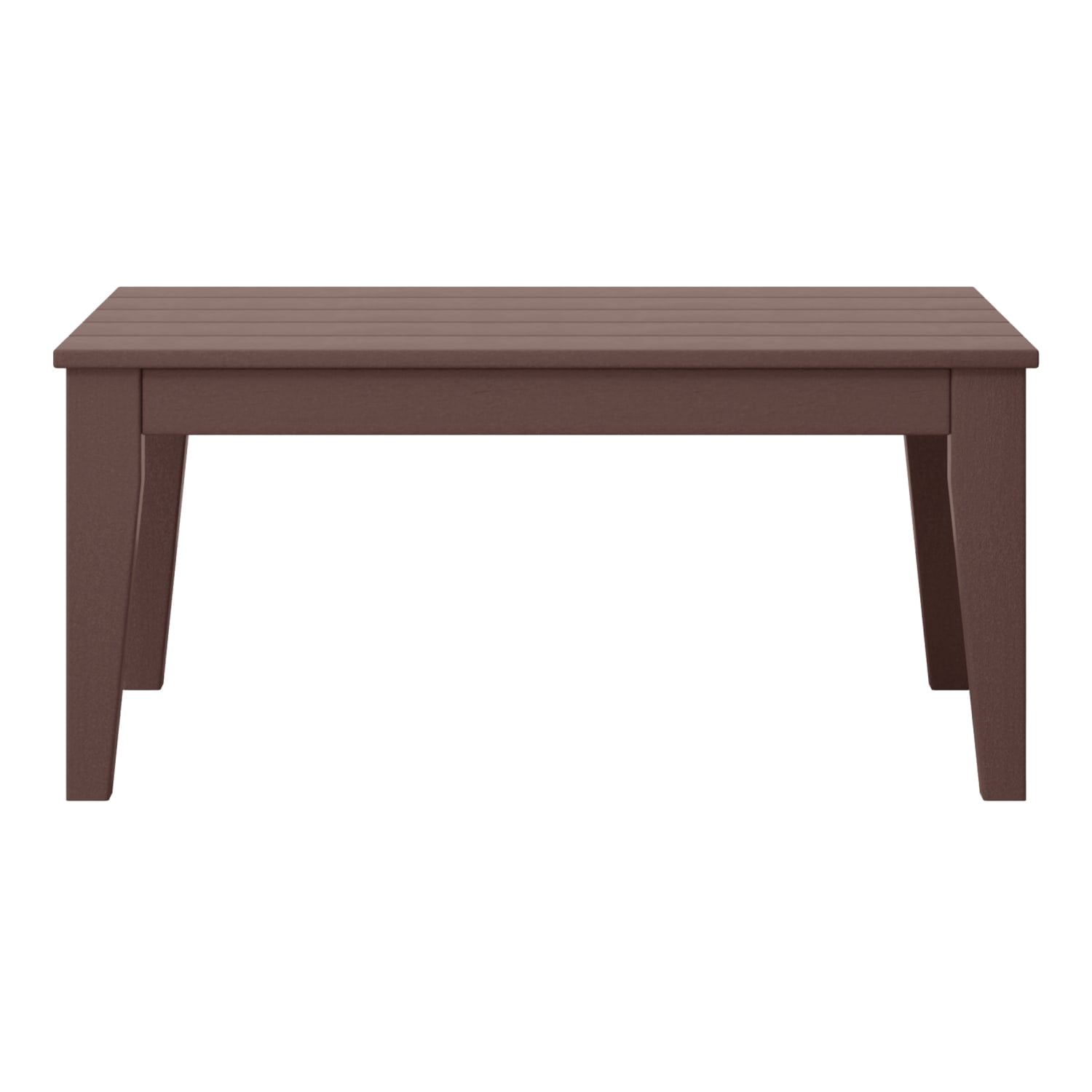 WestinTrends Malibu Low Outdoor HDPE Patio Rectangle Coffee Table, Dark Brown