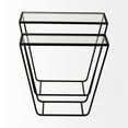 thumbnail image 2 of Set of 2 Rectangular Glass Top Accent Table with Black Iron Frame, 2 of 3