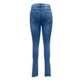 thumbnail image 4 of REALiKUN Women Cuffed Ripped Jeans Distressed Ripped Skinny Stretchy Denim Pant, 4 of 7