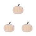 thumbnail image 2 of Velvet Pumpkin Set 3-Pack Fall Artificial Pumpkins in Assorted Colors for Farmhouse Table Centerpiece, 2 of 6
