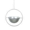 thumbnail image 2 of Jardineras colgantes de metal boho con maceta (desmontable) + gancho + cadena, jardineras colgantes, jardineras modernas de pared y tejado, jardinera p Plata redonda shamjiam canasta de maceta colgante, 2 of 4