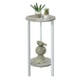 thumbnail image 3 of Convenience Concepts Graystone 31-inch 2 Tier Plant Stand, Faux Birch/White, 3 of 5