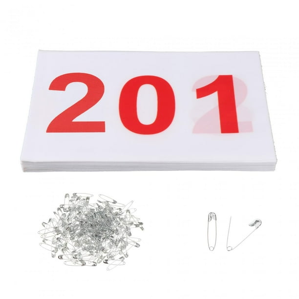 100 dorsales ligeros para correr, para atletas y juegos 201 a 300