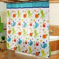 thumbnail image 2 of Cortina de ducha, cortina de baño impermeable, ganchos para colgar, cortina de baño hecha con cuidado, 2 of 8