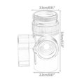 thumbnail image 5 of Switch Faucet Adapter Kitchen Sink Splitter Diverter Valve Water Tap Connector Faucet Valve Diverter For Toilet Bidet Shower, 5 of 5