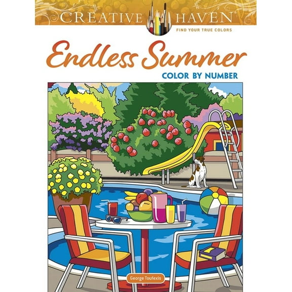 Adult Coloring Books: Seasons Creative Haven Endless Summer Color by Number, (Paperback)