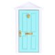 thumbnail image 1 of Mini Wooden Door Bright Color Vivid Details Smoother Edge Dollhouse Miniature Fairy Door for 1:12 Doll House GiftsMint Green, 1 of 4