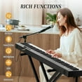 thumbnail image 5 of Folding 88-Key Piano Keyboard, Portable Full-Size Digital Piano with Stand, Sustain Pedal, Headphones, Carry Bag, Bluetooth & USB MIDI, Ideal for Beginners and Adults, 5 of 9