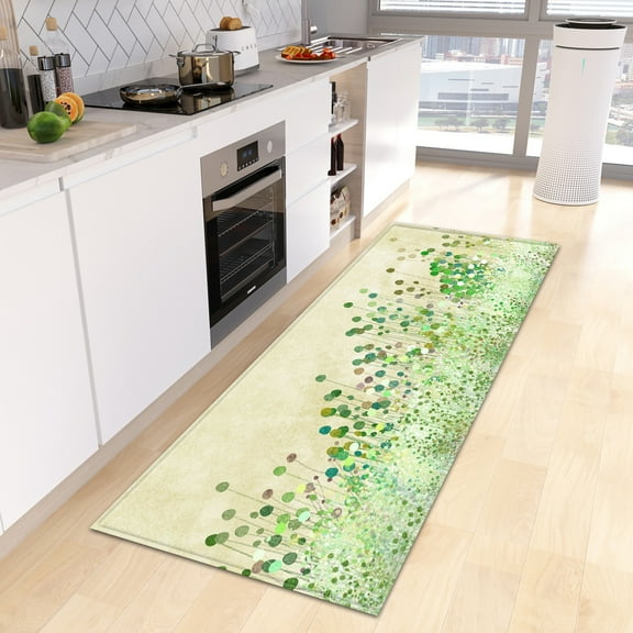 Kitchen Mat Entrance Doormat Living Room Bedroom Floor Anti-Slip Foot Rug Plant Home Bathroom Hallway Balcony Door Decor Carpet