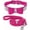 Pink, variant on Beirui Rhinestone Bling Leather Dog Collar and Leash Set - Soft Flocking Sparkly Crystal Diamonds Studded - Cute Double Bowknot Collar with 4 Foot Leash for Pet Show,Pink,Neck fit 8-10"