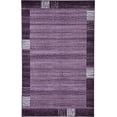 thumbnail image 2 of Unique Loom Del Mar Collection Contemporary Transitional Area Rug, 5' x 8', Purple/Beige, 2 of 6