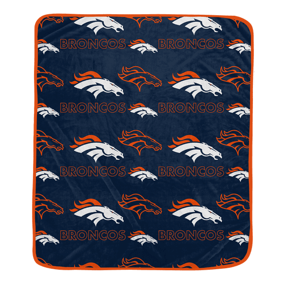 Pegasus Denver Broncos 50" x 60" Repeat Big Logo Wordmark Ultra Soft Blanket