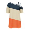 thumbnail image 4 of XuJwPNcy Summer Shirts for Women Cold Shoulder Short Sleeve Asymmetrical Neck Tops Vacation Loose Casual Tees, 4 of 4