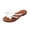 Shoes # White, variant on Samdudou Thong Sandals for Women Open Toe Flat Slip On Slippers Oversized Elegant Bowknot Embellishment Braided Strap Detail Casual Summer Beach Vacation Dressy Mules