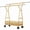 Gold, variant on melmine Rolling Clothing Rack with Wheels,Double Rod Garment Rack with Bottom Basket, Heavy Duty Portable Closet for Bedroom & Laundry Room, Adjustable 42"-65",Chrome
