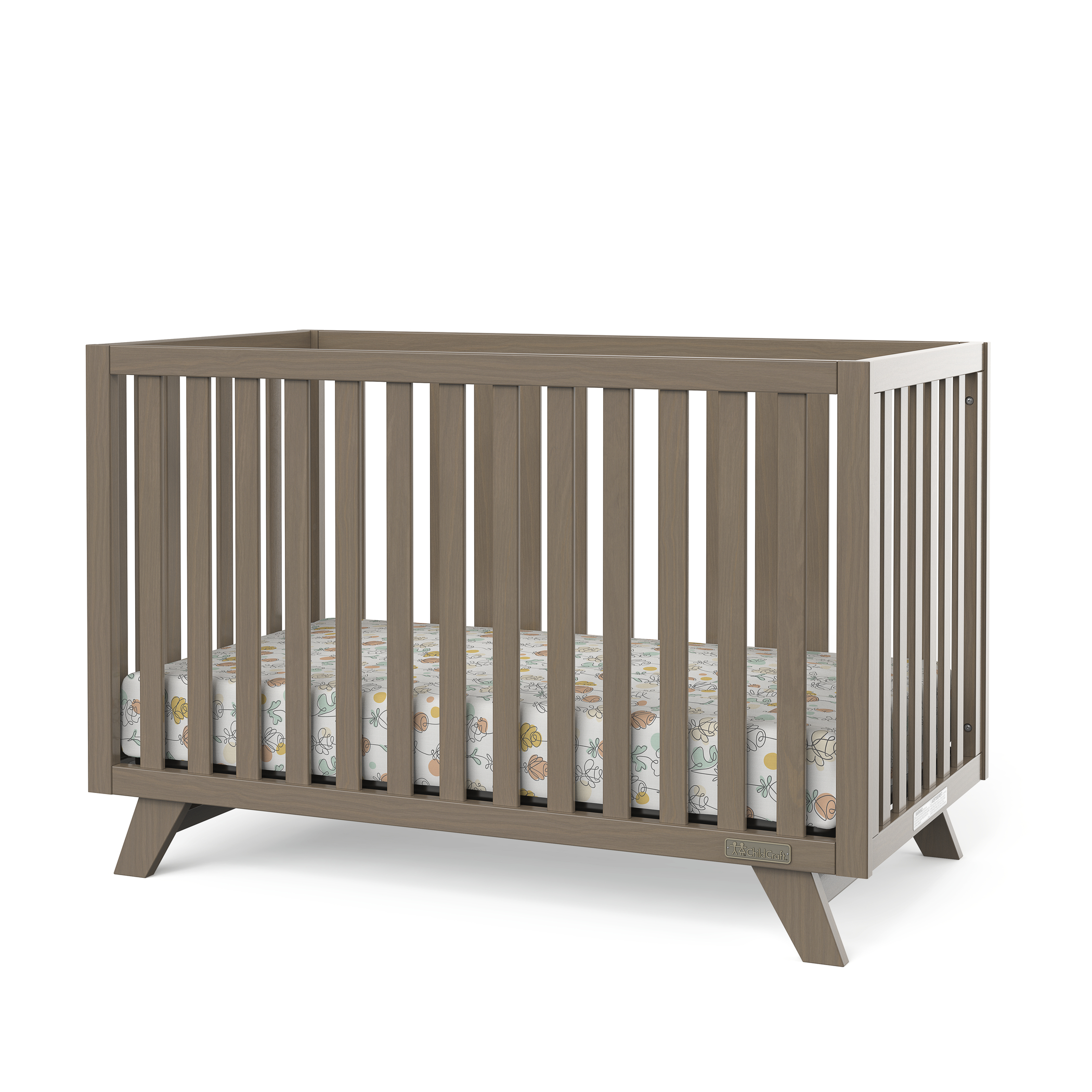 Child Craft SOHO 4in1 Convertible Baby Crib in Dusty Heather Brown