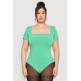thumbnail image 2 of Womens Plus Size Seamless Square Neck Bodysuit, 2 of 5