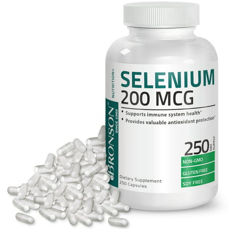 Selenium 200 Mcg for Thyroid, Prostate and Heart Health - Selenium Amino Acid - Essential Trace Mineral, 250 (Best Mineral For Cattle)