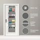 thumbnail image 4 of Paquete de 2 organizadores para colgar sobre la puerta con 5 estantes, almacenamiento de montaje en pared compatible con el dormitorio, 4 of 4