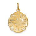 thumbnail image 4 of FB Jewels 14k White and Yellow Two Tone Gold Small Pinwheel Medallion Pendant Two-color and O-ring, 4 of 4