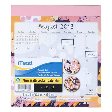 Mead Mini Wall/Locker Calendar