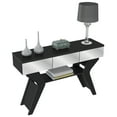 thumbnail image 3 of Boahaus Merle Modern Console Table, with 3 Drawers, for Living Room, Black, 3 of 5