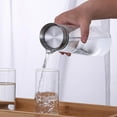 thumbnail image 3 of Jarra para agua fría, botella de agua de cristal con tapa de acero inoxidable, jarra de cristal, jarra para agua caliente para té de frutas, 1L, 3 of 8