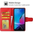 thumbnail image 2 of for Motorola Moto G Play 2023 Wallet Case, Premium Leather Case Cover [Card Slots] [Kickstand] Flip Case for Moto G Play (Red), 2 of 14