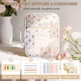 thumbnail image 7 of DAKIMOE Bible Cover Case for Women Bible Bag with Durable Handle Quilted Carrying Book Case Church Bag Bible Study Supplies Accessories Gift for Mother Lady Women, Patched Flower, 7 of 7