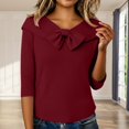 thumbnail image 2 of Breezora Women's Loose Knit Sweater With Hood And Exposed Shoulder For Spring Autumn Fashion Tops XXXXL Size Wine, 2 of 4