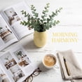 thumbnail image 4 of REGALWOVEN Small Ceramic Bud Modern Cylinder Vase, Ribbed Decorative Flower Vase for Shelf & Bathroom, TBoho Home Decor Accent Yellow 2.4"L x 2.4"W x 5.1"H, 4 of 6
