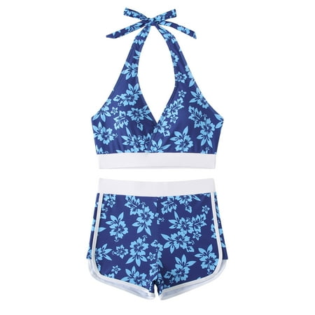 YABCSAZ Bikini Sets for Women 2 Piece High Waisted Color Block Sporty Bathing Suit Summer Casual Cheeky High Cut Bikini Swimsuits