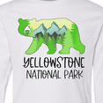 thumbnail image 4 of Inktastic Yellowstone National Park Mountains and Bear Shape Long Sleeve Youth T-Shirt, 4 of 5