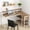 Brown White, variant on Fnova 55" Desk with Drawer, Modern Reversible L Shaped Table, Corner Computer Desk with Storage Shelves and Monitor Stand for Home Office