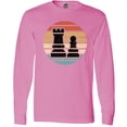 thumbnail image 3 of Inktastic Chess Player Retro Sunset Long Sleeve T-Shirt, 3 of 5