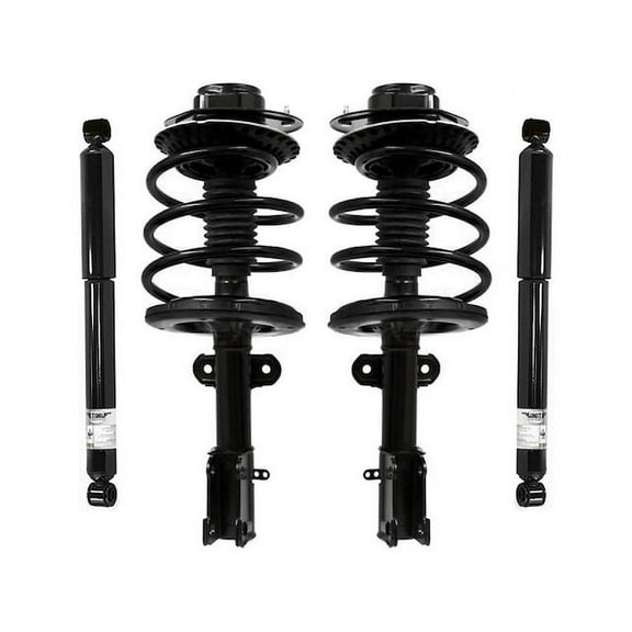 Front and Rear Suspension Strut Coil Spring and Shock Absorber Assembly Kit - 4 Piece - Compatible with 2001 - 2007 Dodge Caravan FWD 3.3L V6 (Excludes Raised Roof and Handicap Models) 2003 2006