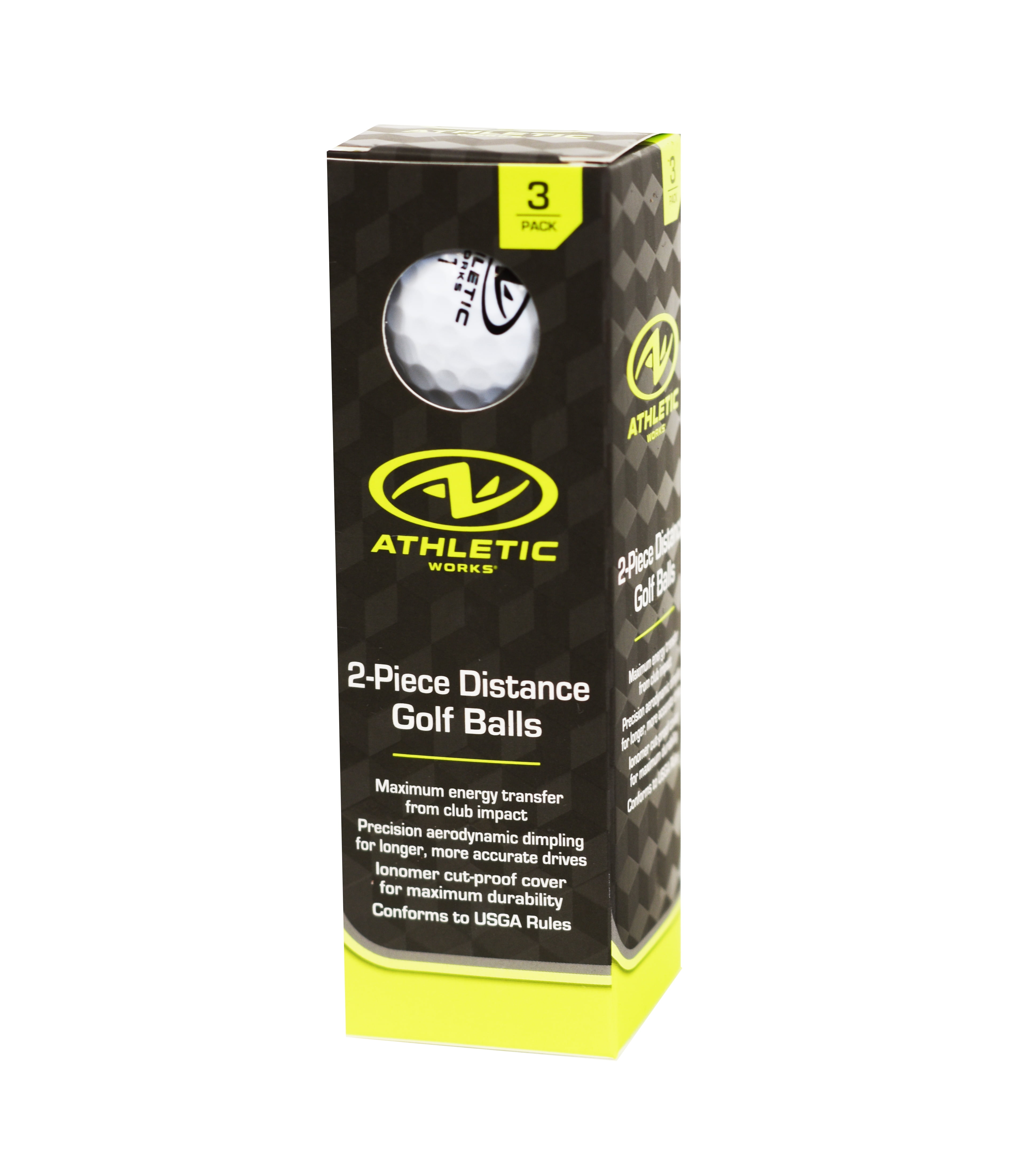 Athletic Works 2-Piece Distance Golf Balls 3-Pack Sleeve for