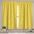 thumbnail image 2 of Ambesonne Yellow and White Valance & Curtain, Round Spots, 55"x30", Yellow and White, 2 of 6