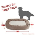 thumbnail image 2 of Majestic Pet Sherpa Villa Velvet Bagel Pet Bed for Dogs, Calming Dog Bed Washable, Large, Pearl, 2 of 5