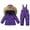 Purple, variant on Ruyang Toddler Boys Girls Ski Suits Fleece Lined Hooded Jacket 2 Piece Ski Outfit Ski Outwear with Pants Waterproof Snowsuit