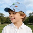 thumbnail image 2 of CAUYDY 4T 5T 6T 7T Kids Baseball Cap Hat Cotton Cute Letter Adjustable Toddler Hat for Baby Boys Unisex-Child (Sizes One Size,B1-Sky Blue), 2 of 7