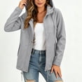 thumbnail image 4 of Sheghy Womens Denim Jacket for Women Fleece Jacket Belted Daily Overcoat Jacket with Pockets, 4 of 7