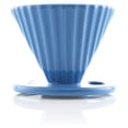 thumbnail image 5 of Ceramic Pour Over Coffee Dripper - 8oz Blue - Handcrafted Filter for Flavorful Coffee Brewing - Includes Paper Filter Compatibility (#2 & #4), 5 of 9